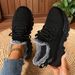 Women's Breathable Knit Casual Shoes - Lightweight Platform Sneakers With Cushioned EVA Insole (White, Black, Pink, Beige, Purple, Red, Gray, Blue)_vogvips.com