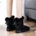 Snow Tube Fleece-Lined 2025 Winter New Same Style Flip-Flop Short Knot Student Women's Boots Casual Versatile_vogvips.com