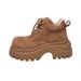 Melard Martin For Women, Autumn New Thick-Soled Height-Increasing Versatile Yellow Boots, Lace-Up Short Boots_vogvips.com