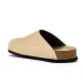 RUIZUSTOCK Men Trendy Beige Suede Backless Mule Shoes Slip On Flat Casual Footwear_vogvips.com
