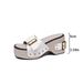 Women's Shoes Large Size Summer New Thick Heel Buckle Metal Buckle Slippers One Strap Beach Sandals_vogvips.com