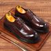 Spring new business dress shoes men's leather casual men's shoes big head thick sole real cowhide commuter shoes_vogvips.com