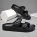 Size36-47 Couples Adjustable Soft Buckle Slippers For Men Flat EVA Slippers Lightweight Anti Slip Slides Dropshipping Shoes_vogvips.com