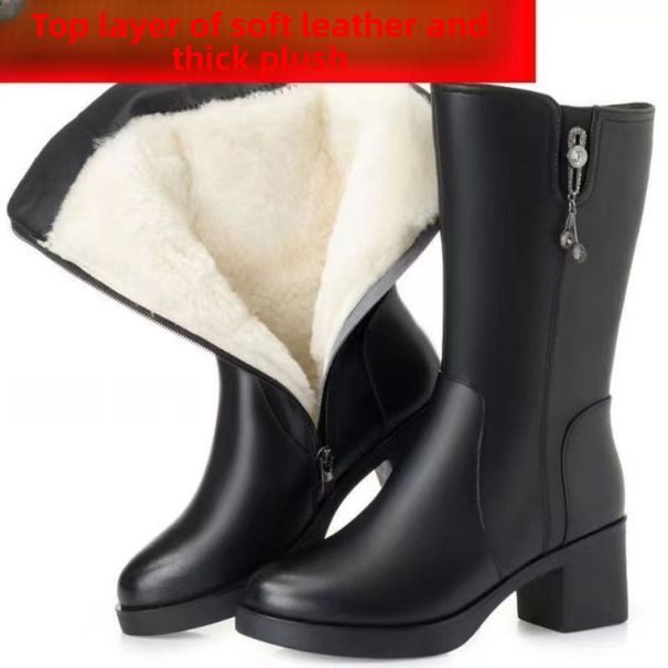 Cross-Border Foreign Trade Fleece-Lined Thickened Warm 2023 New Anti-Slip Wear-Resistant Comfortable Women's Winter_vogvips.com