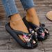 Summer Ladies Handmade Bows Flip-flops Soft-soled Non-slip Women's Cloud Slippers Travel Vacation Beach Women Shoes_vogvips.com