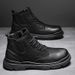 European Warm Series Men' Martin Winter Fleece-Lined Waterproof High-Top Caual Leather Shoe Britih Style Workwear Mid-Top Motorcycle_vogvips.com