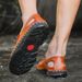 Men Genuine Leather Men's Sandals Durable Handmade Stitching Close Toe Non Slip Shoes For Indoor Outdoor Beach Casual_vogvips.com