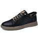 Round Head Casual Shoes Men's Shoes Cowhide Board Shoes British Cowhide Leather Shoes Men's Shoes Low-top British Driving Shoes_vogvips.com