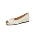 French Flat Bottom Shallow Mouth Single Shoes Women's Inner Height Increase Retro Soft Sole Bow Ballet Women's Shoes_vogvips.com
