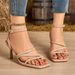 New Cross-border Summer Style Square-toed Strap Sanda For Women, Fairy-style High-heeled Shoes With Thin_vogvips.com