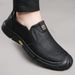Fashionable Lace-up Casual Men's Soft Leather Soft-soled Driving Shoes, Slip-on Trendy Shoes_vogvips.com