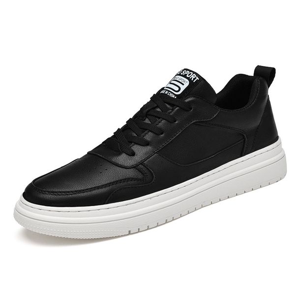 Men's Shoes Flat Bottom Non-slip Simple Little White Shoes Round Head Lace-up Platform Casual Board Shoes Men_vogvips.com