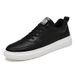 Men's Shoes Flat Bottom Non-slip Simple Little White Shoes Round Head Lace-up Platform Casual Board Shoes Men_vogvips.com