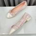 In-Stock New-Style Quilted Women's Leather Ballet Flats With Bow, Shallow Cut, Color-Blocked Flat Shoes_vogvips.com