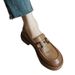 Soft Leather, Soft Sole, British-style Women's Leather Shoes, 2025 Spring And Autumn, Round Toe, Chunky Heel, Retro_vogvips.com