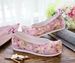 Bow Hanfu Woven Brocade, Pomegranate Flower Jacquard, Raised Toe Shoes, Ancient Style Women's Singles Shoes_vogvips.com