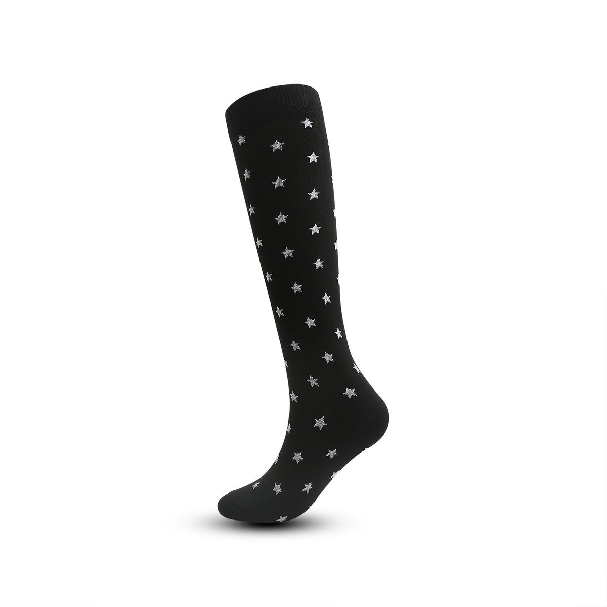 Outdoor sports pressure socks black and white fashionable men's and women's running elastic compression socks_vogvips.com