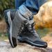 High-top Boots Women Comfortable Casual Anti-slip Breathable Warm Combat Boots Men Thick-soled Soft Outdoor Hiking Shoes Men_vogvips.com