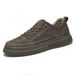 Men's Board Shoes Thick-soled Lace-up Round Head Board Shoes Casual Shoes Low-top Suede Leather Handmade Sports_vogvips.com