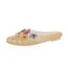 Fashionable Jelly For Women, Korean Style, Open-toed Shoes With Floral Accessories, Flat Half-slippers, Crystal_vogvips.com