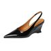 339-3 High-End Pointed Toe Wedge Autumn New Versatile Shallow Mouth Thick Sole High Heel Backless Women's Shoes_vogvips.com