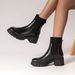 Women's Elastic Knit Platform Martin Boots Ankle Boots_vogvips.com