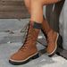 Women's Lace Up Wool Mid Calf Boots Fleece Lined Thick Sole Plus Size Platform Martin Boots New Style Winter Collection_vogvips.com
