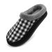 Memory Foam Slippers For Men Home 2024 Winter Non Slip Male House Stripe Couple Casual Indoor Plush Shoes_vogvips.com