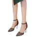 Mesh Pointed-toe Rhinestone Stiletto Hollow-out Women's Shoes, 2026 Summer New Elegant Single-strap High-heeled_vogvips.com