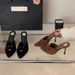 New Of Stiletto High Heels With Unique Design, Featuring Pleated Details And Metal Buckles, Pointed Open-toe Sandals In_vogvips.com