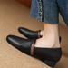 2025 New Autumn Vintage Genuine Chunky Shallow Mouth Women's Soft Sole Square Toe High Heel Premium Small Leather Shoes_vogvips.com