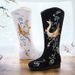 2025 Autumn/Winter New Hanfu Embroidered Cloth Shoes High Barrel With Velvet Ethnic Style Square Dance Boots_vogvips.com