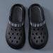 Men's Summer Slippers Outdoor Wear Thick Sole Breathable Non-Slip Closed Toe EVA Sandals Odor Resistant Height Increasing Slip-On Shoes_vogvips.com
