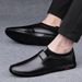 Men's Shoes Casual Leather Shoes Men's First Layer Beanie Shoes Wedding Shoes_vogvips.com