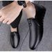 Men's Round Head Leather Casual Men's Casual Single Shoes Front Lace-up Loafers Casual Leather Shoes Men's Shoes_vogvips.com
