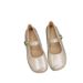 Gentle Flat-soled Single Shoes Women's Shallow Mouth Mary Jane Women's Shoes Two Wear Soft-soled Small Leather Shoes_vogvips.com