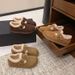 Winter New Thick Cotton Shoes, Flat Bottom Anti Slip Hairy Shoes, Cotton Boots_vogvips.com