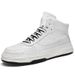 Men's Thick Baseplate Shoes Medium And High Top Muffin Shoes Small White Shoes Low Top Inner Height Increase Leather Sports And Leisure Shoes_vogvips.com