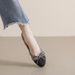 Round Head Small Fragrant Single Shoes Women's Flat Bottom Shallow Mouth French Versatile Bow Doudou Shoes_vogvips.com