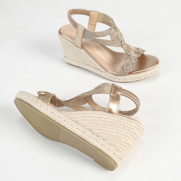 Women's Braided Platform Sandals For Women - Adjustable T-Strap & Open-Toe Design_vogvips.com