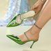 In-stock Cross-border Foreign Trade Shoes, Stiletto Heel With Rhinestones, Women's Pointed-toe Sandals, Goddess Runway_vogvips.com