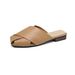 Women's Flat Mules Summer New Fashion Outdoor Woven Square Toe Slip-On Lazy Mules_vogvips.com