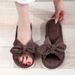 NEW Women's Cotton Slippers, Bow, Home Plush Slippers, Indoor Slippers For Women_vogvips.com