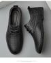 Men's Leather Shoes Lace-up Casual Leather Shoes Dress Men's Shoes Round Head Casual Men's Shoes_vogvips.com