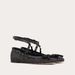 European And American Cross-Border Trade New Fashion Show Mesh Rhinestone One-Strap Niche Large Size Flat Original Toe_vogvips.com