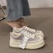 Ant City Korean Style White Niche Design 2025 New Versatile Thick Soled Canvas Women's Casual Beggar Board Shoes_vogvips.com