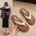 2025 New Women's Summer Flip-Flops For Outdoor Wear, Thick-Soled, Non-Slip, Height-Increasing, Bathroom, Home, Beach_vogvips.com