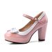 2021 New Cross-Border Style 4445464748 Chunky Heel Women's Plus Size Color Block Foreign Trade Single Shoes_vogvips.com
