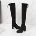 Elastic Boots Autumn And Winter New Item For Women, Over The Knee Slimming Thick High Heels, Boots, Long Tube_vogvips.com