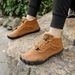 Men's Winter Hiking Boots – Waterproof High-Top Snow Shoes With Fleece Lining, Slip-Resistant & Warm Outdoor Boots For Trekking_vogvips.com